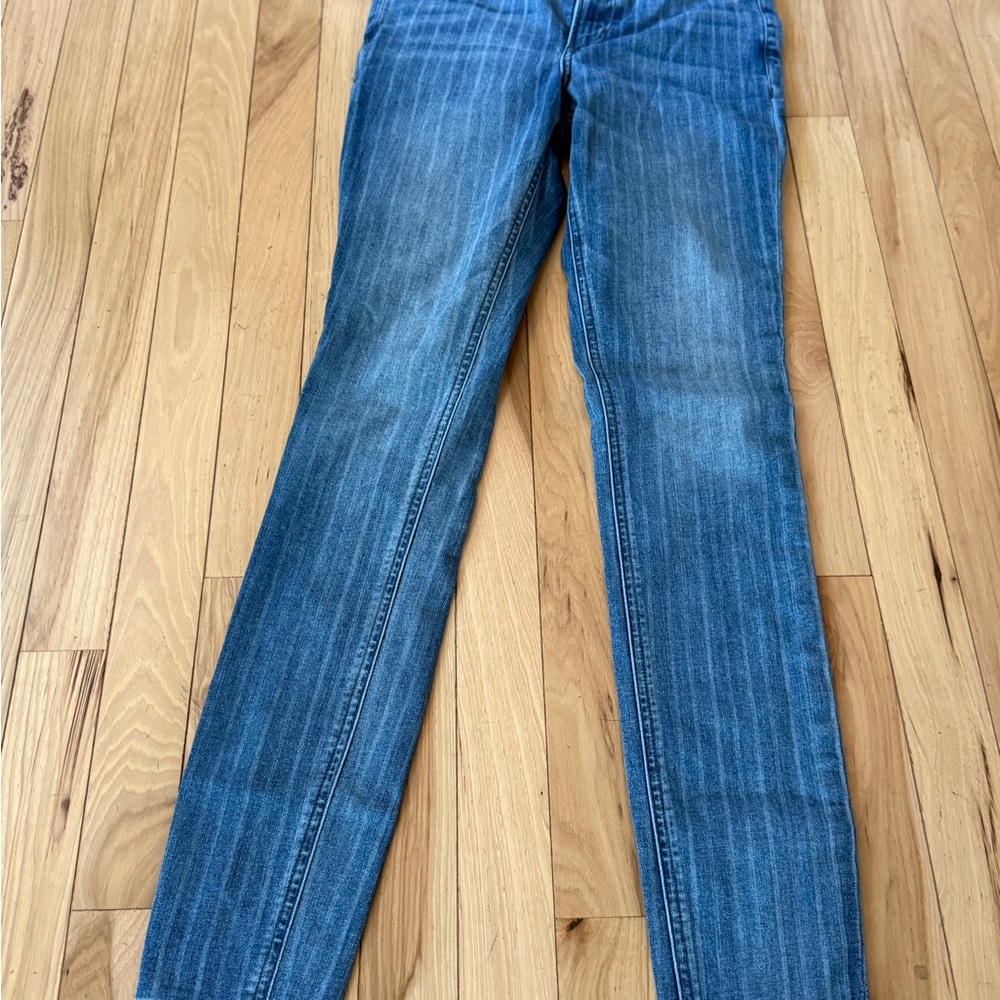 Express Blue Straight Leg Denim Jeans - Picture 4 of 10